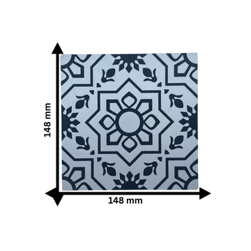 Black & White Moroccan Pattern Tile