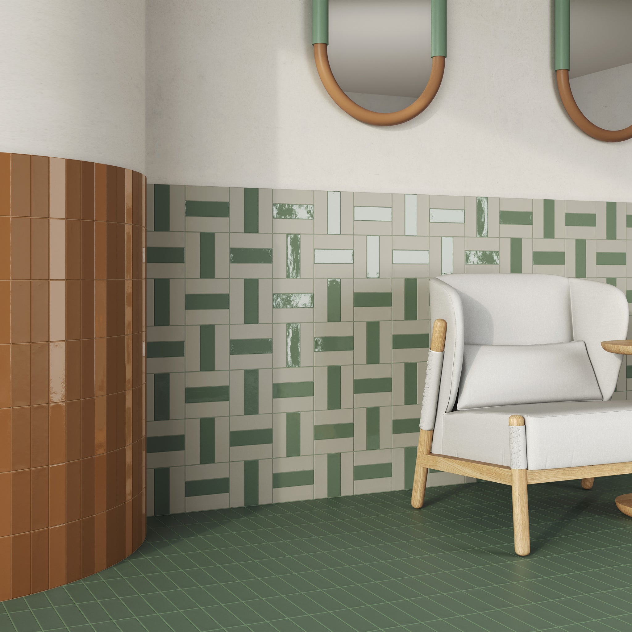 GLINT GREEN SUBWAY SERIES 48x146 mm