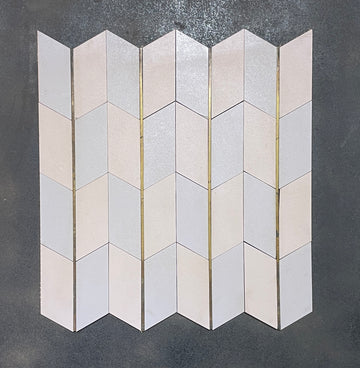 Gatsby Chevron Mosaics With Brass Line