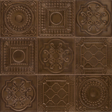 Metal Relief Bronze 200x200 mm Metallic