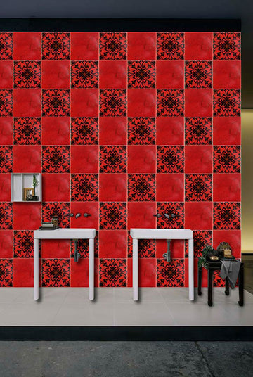 Red Decor 150x150 mm Satin Matt