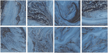 Swirl Blue 150x150 mm Gloss