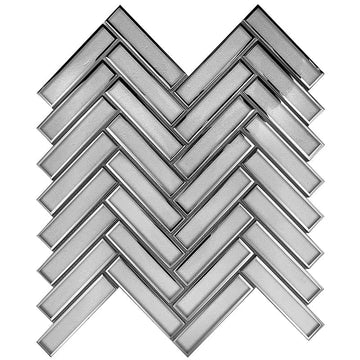 Herringbone White 306X299 mm Gloss