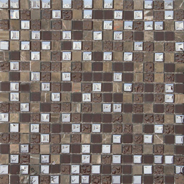 MOSAICO GLASS STONE B7 300 x 300 mm Gloss, Matt