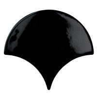 Bondi fan black 150x130 mm Shiny Gloss