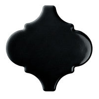 Bondi arabesque black 150x150 mm Shiny Gloss