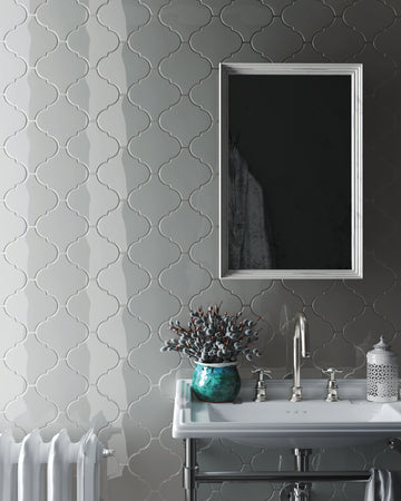 Bondi arabesque grey 150x150 mm Shiny Gloss