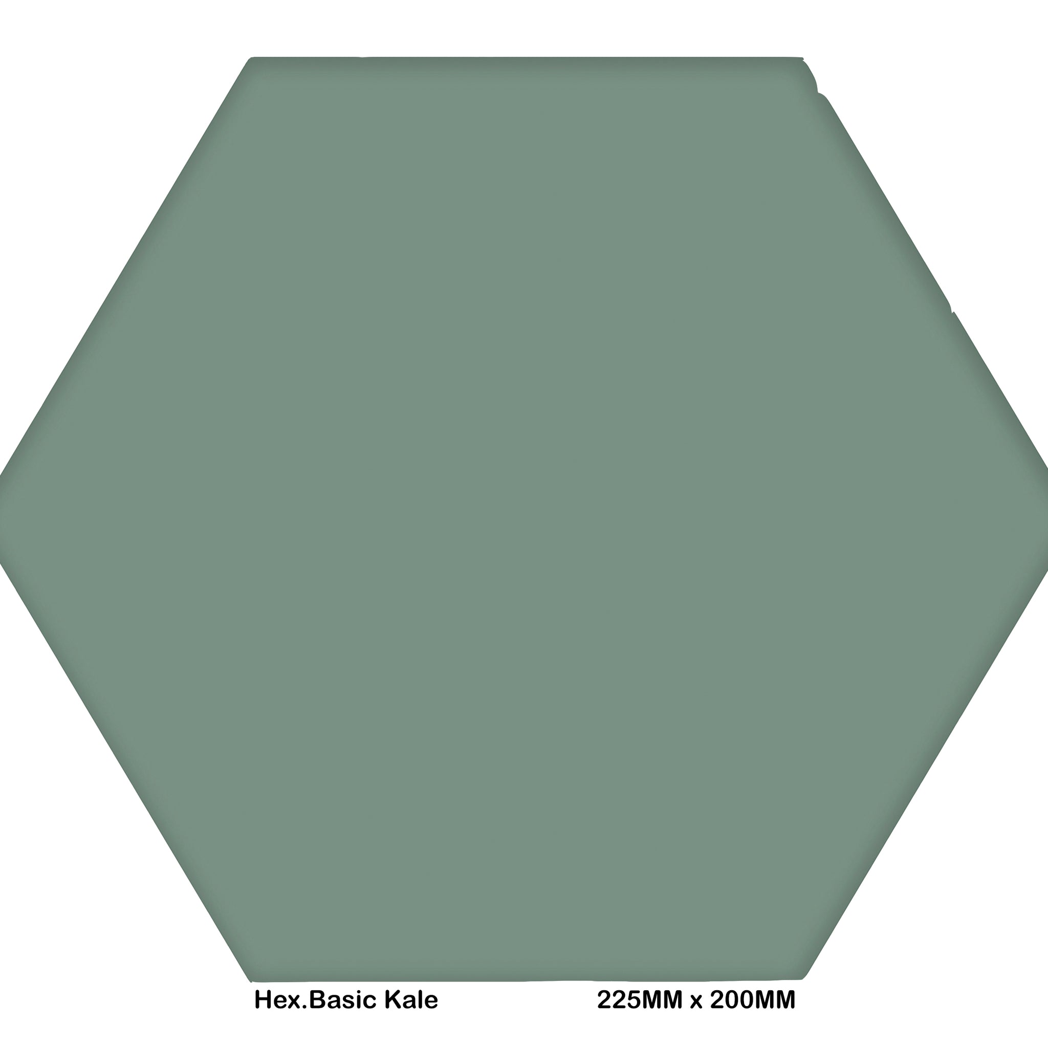 Hex. Basic kale 220x200 mm Matt