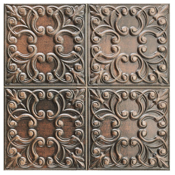 TIN TILE COPPER 44 GL 442 x 442 mm Gloss